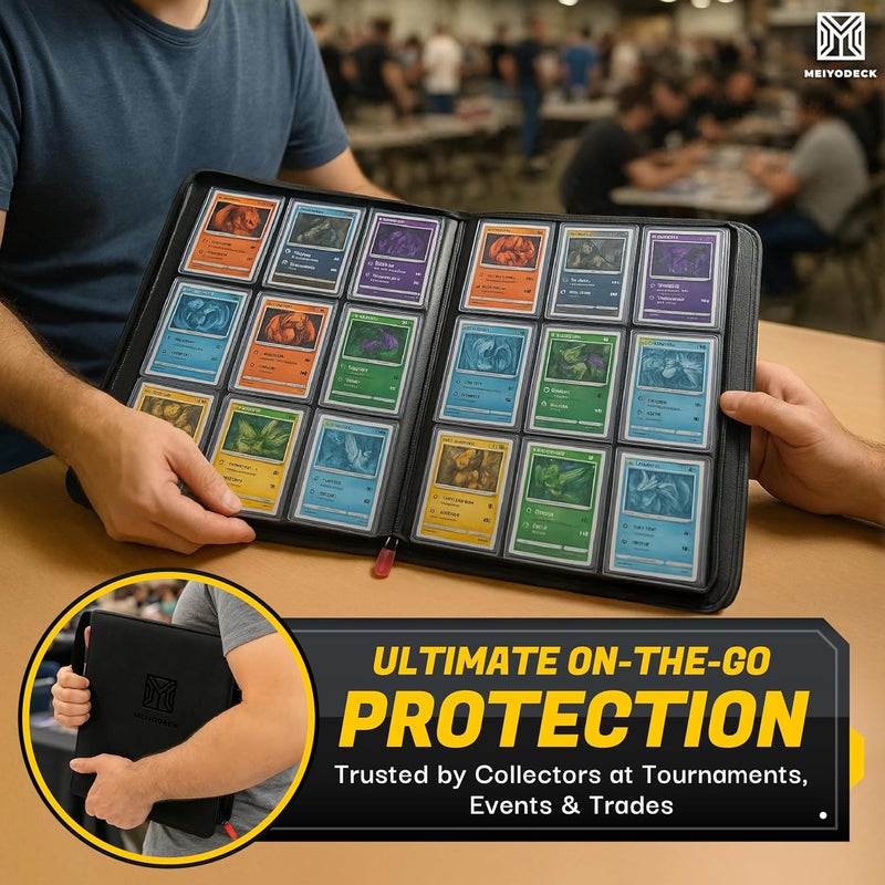 MEIYODECK Toploader Binder | Holds 252 Toploaders | 9-Pocket | Ringless Double-Sided Pockets | Includes Collector Tweezers & Gloves | Premium Top Loader Binder for Trading Cards, Pokemon, Yu-Gi-Oh & TCG - Image 5